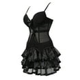 thumbnail image 4 of Clothing Womens Corset Dresses Bustier Skirt Tutu Gothic Lace Set Strapless for Elegant, 4 of 4