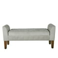 thumbnail image 6 of HomePop Velvet Tufted Storage Bench and Settee, 50"W x 18"D x 23"H, Light Gray, 6 of 11