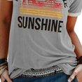 thumbnail image 3 of Camiseta de manga corta estampada para mujer, cuello redondo, camisa informal de verano, Tops para oficina, cita nocturna, salida gris XXL, 3 of 5