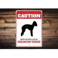 thumbnail image 1 of Letrero de Bedlington Terrier, decoración de Bedlington, regalo de Bedlington, letrero para puerta de perro, letreros de raza de perro, letrero de precaución para perro, letrero de metal para perro,, 1 of 4