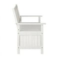 thumbnail image 3 of CorLiving Miramar White Washed Wood Outdoor Storage Bench, 3 of 10