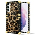 thumbnail image 2 of FKBRCL4U Compatible with Samsung Galaxy S22 Plus Case, Seamless Gold Chain Leopard Luxury Golden Decoration for Girl Women Soft TPU Shockproof Protective Hard PC Back, 2 of 7