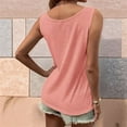 thumbnail image 2 of Women'S Button Front Tank Top 2025 Summer Casual Loose Fit Scoop Neck Sleeveless Tops Pink XXL, 2 of 4