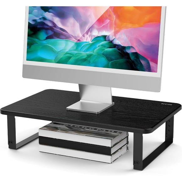 UTAH-MS01 Monitor Stand Riser, Height Adjustable Laptop Stand, Computer Monitor Stand for Monitor, Computer,Laptop,Printer (Black)