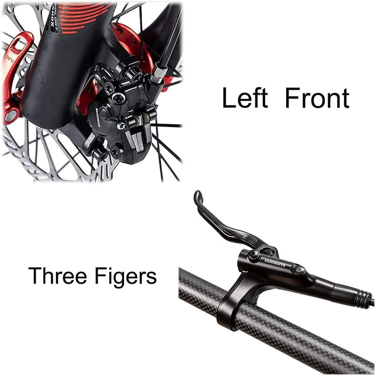 Shimano MT200 MTB Hydraulic Disc Brakes Set Front Left 800mm Rear Right 1500mm Bike Hydraulic Brake Aluminum Alloy Levers with Calipers Fit Mountain Bike E Bikes Fat Bike Pre Bled Walmart