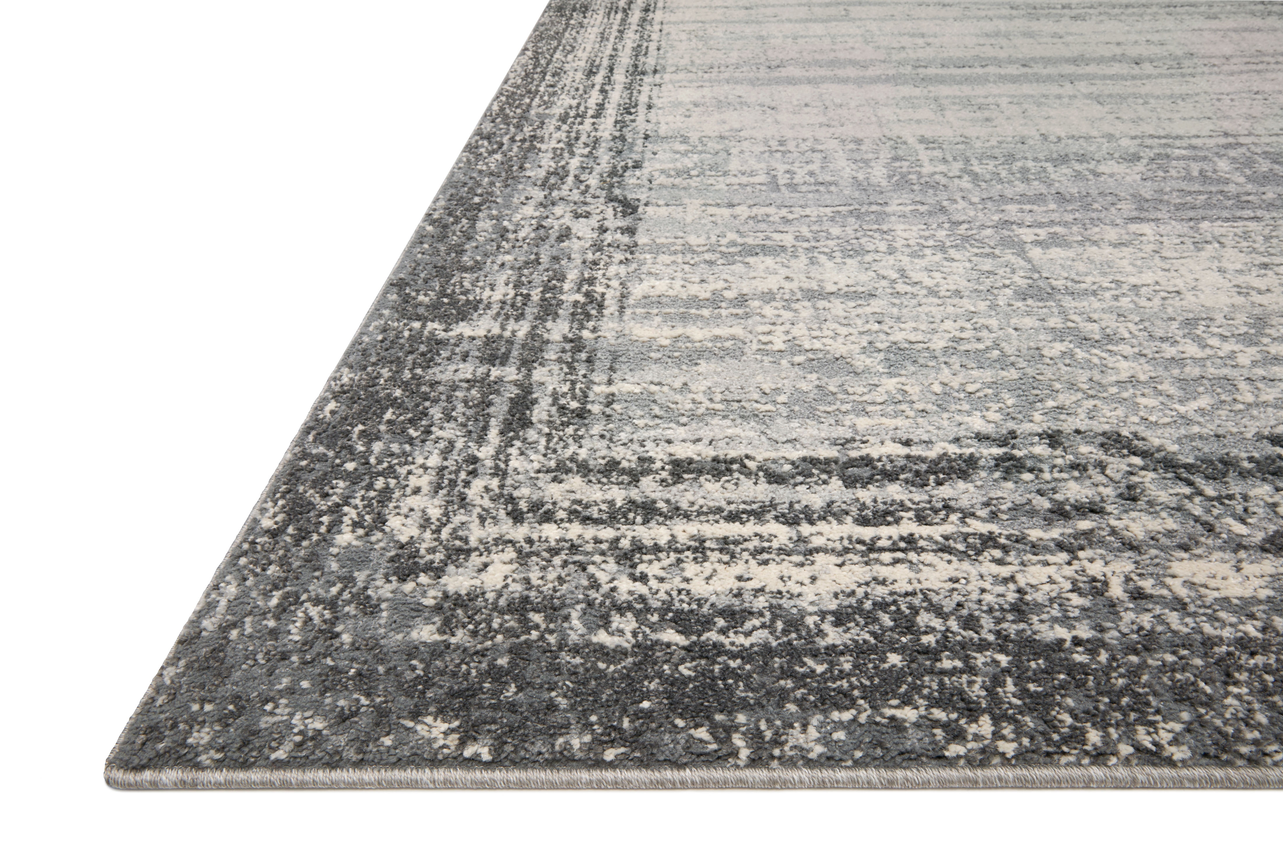 Loloi Austen AUS-02 Abstract Pebble / Charcoal Area Rug 18" x 18" Sample