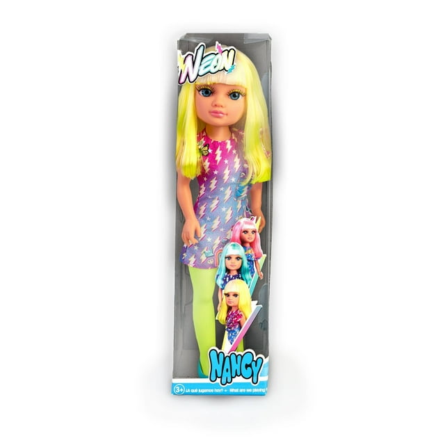 Muñeca NANCY Neon Fashion con pelo amarillo, muñeca de 16"