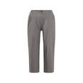 thumbnail image 4 of Qzwdhjm Linen Capri Pants Women Elasticed Waist Straight Leg Capris Lightweight Loose Solid Trousers for Summer Vacation with Pocket, 4 of 4