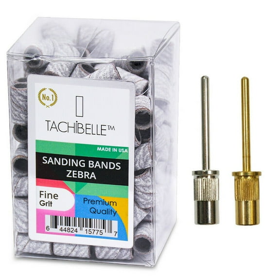 TachiBelle PREMIUM Made In USA Quality Professional Nail Sanding Bands ZEBRA Fin