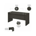 thumbnail image 2 of Bush Business Furniture Echo 60W Bow Front Desk in Charcoal Maple, 2 of 2