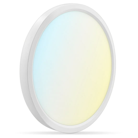 Luxrite 7 Inch LED Flush Mount Ceiling Light, 15W 1000LM, 5CCT 2700K-5000K, Dimmable, ETL