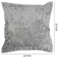 thumbnail image 5 of Square Fabric Throw Pillow with Solid Color and Flanged Edges, Gray- Saltoro Sherpi, 5 of 5