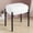 White-rectangular, variant on Vanity Stool Chair Faux Fur, Makeup Chair Bench Furry Padded Seat with 4 Metal Legs, Footstool Multifunctional Chairs for Bedroom, Living Room