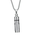 thumbnail image 4 of Stainless Steel Openable Container Tube Urn Pendant Necklace, 4 of 8