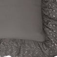 thumbnail image 4 of Fresh Idea Ruffled Eyelet 2-Pack Pillow Shams, Standard, Grey, 4 of 5