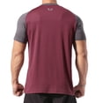 thumbnail image 6 of Youthup Men's Crew Neck Color-Block Quick Dry Athletic Short Sleeve T-Shirts 2-Pack, Stretch Breathable Moisture-Wicking, 6 of 11