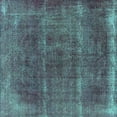 thumbnail image 1 of Ahgly Company Machine Washable Indoor Square Oriental Turquoise Blue Industrial Area Rugs, 5' Square, 1 of 4