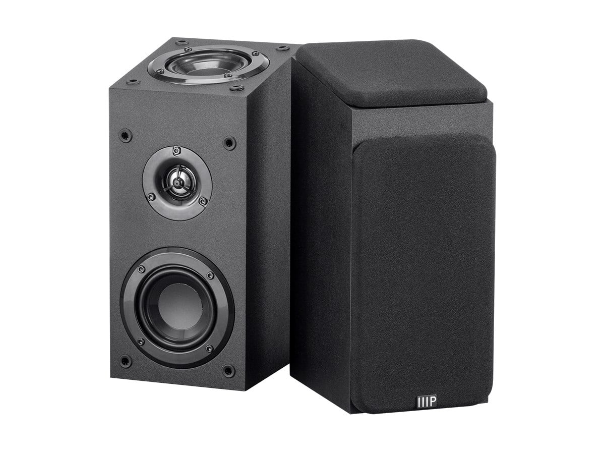 Monoprice Premium Immersive Satellite Speakers Black (Pair) With 3Inch woofer, 3/4Inch