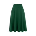 thumbnail image 5 of LWavelet High-Waisted A-Line Midi Skirt Women Daily Casual Flowy Versatile Bottoms Dark Green S, 5 of 5