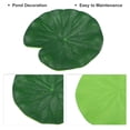 thumbnail image 3 of Unique Bargains 9pcs Garden Ponds Pool Decoration Artificial Lotus Leaves Green 3.9', 3 of 7