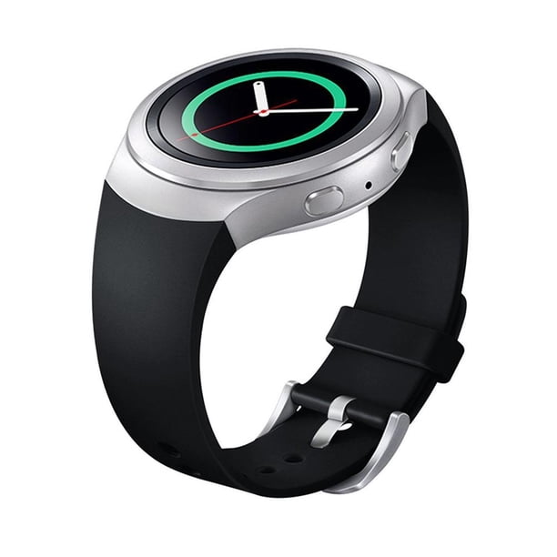 Correa de reloj de silicona de lujo para Samsung Galaxy Gear S2 SM-R720 negro