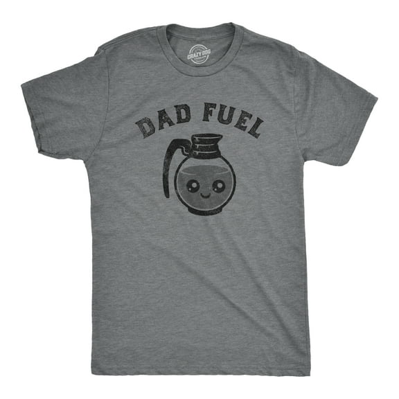 Mens Dad Fuel T Shirt Funny Fathers Day Gift Coffee Pot Caffeine Addict Joke Tee for Guys Graphic Tees