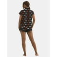 thumbnail image 3 of Netflix Stranger Things Women's Printed Notched Top and Shorts Pajama Set, 2-Piece, Sizes XS-3X, 3 of 5