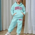 thumbnail image 6 of Girls 2 Piece Outfits Sets for Girls Child Toddler Boys Girls Long Sleeve Solid Warm Hoodie Pullover Tops Pants Kids Outfits Sweat Suit, 6 of 7