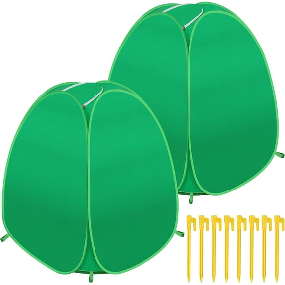 2 Pack Plant Covers Freeze Protection, 28x28x33 Winter Shrub Frost Covers for Outdoor Plants, Warm Plant Protectors Tent for Protecting Fruit Tree Potted Plants and Shrub from Freezing Animals Eating