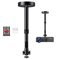 Projector Ceiling Mount with New Gimbal, Adjustable Length Projector Mount, ¼-Inch Screw, Compatible with Most Projectors, Ceiling/Wall Use with Cable Ties