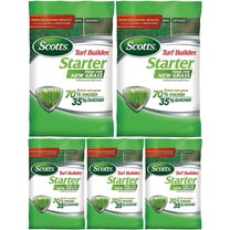Scotts Turf Builder Starter Food for New Grass, 15 lb. - Lawn Fertilizer for Newly Planted Grass, Also Great for Sod and Grass Plugs - Covers 5,000 sq. ft. - 5 Pack