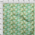 thumbnail image 3 of oneOone Georgette Viscose Sea Green Fabric Asian Japanese Koi Fish Dress Material Fabric Print Fabric By The Yard 42 Inch Wide, 3 of 4
