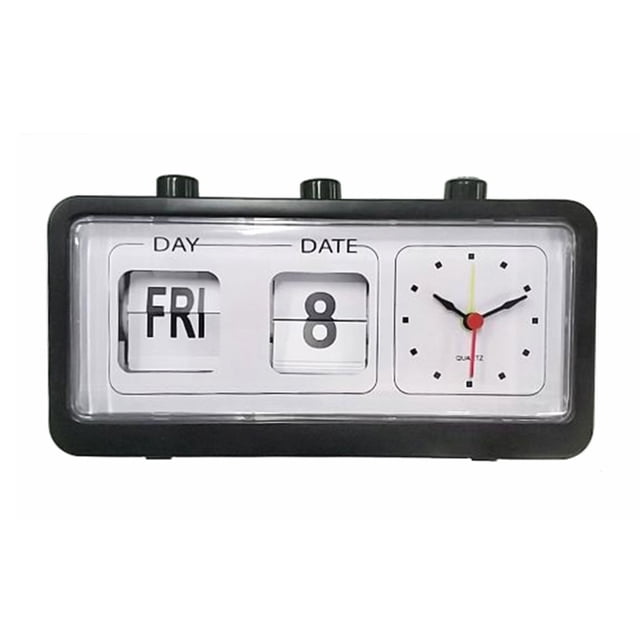 Calendrier Horloge de Bureau, Réveil de Table Manuel Fonctionnement Fluide