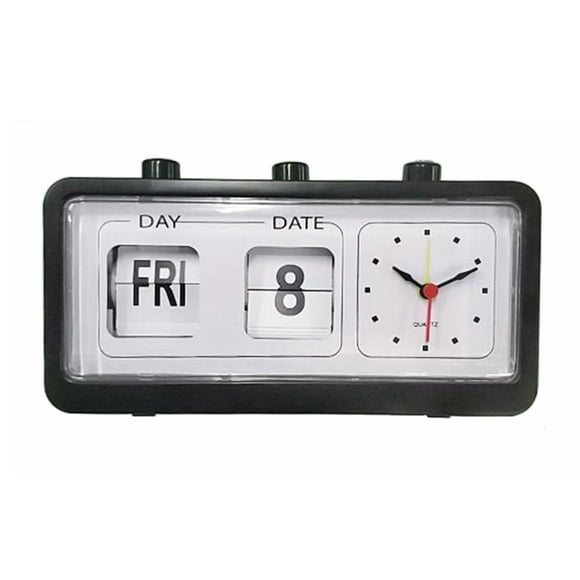Calendar Desktop Clock,Desk Table Alarm Clock Manual Jump Calendar Alarm Clock Desk Alarm Clock Precision Engineered