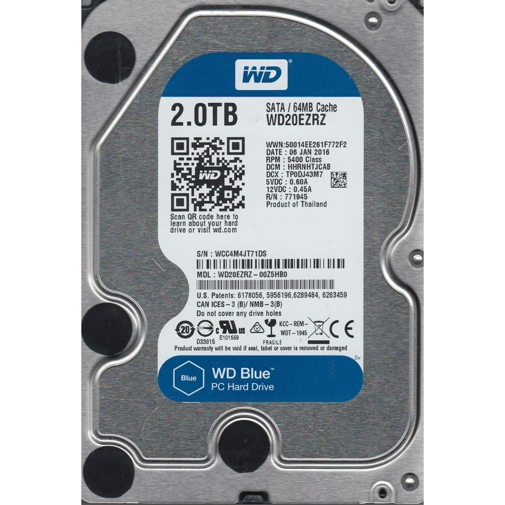 WD20EZRZ-00Z5HB0, DCM HHRNHTJCAB, Western Digital 2TB SATA 3.5 Hard ...