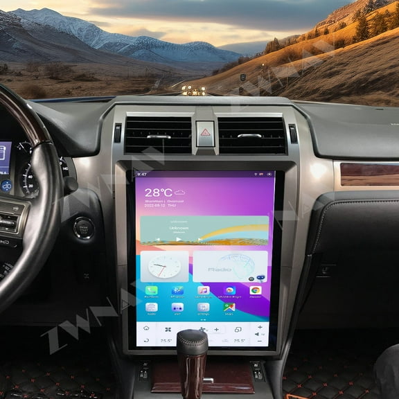 ZWNAV 15 inch Tesla style screen car radio player for Lexus GX400/GX460 2010-2019 Android head unit IPS touch screen car GPS navigation multimedia player