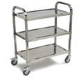 thumbnail image 1 of Carlisle UC4031529 Knockdown en Acier Inoxydable 3 Plateau Utilitaire / Chariot de Service, 400 lb. Capacité, 1 of 1