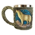 thumbnail image 5 of Celtic Howling Direwolf Gray Wolf At Starry Night Mountains Coffee Mug 14oz, 5 of 8