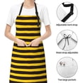 thumbnail image 6 of Lsque Bee Stripe Waterproof Apron Chef Aprons for Men Heavy Duty Chemical Work Apron Extra Long Grilling Aprons with Adjustable Bib Apron, 6 of 9