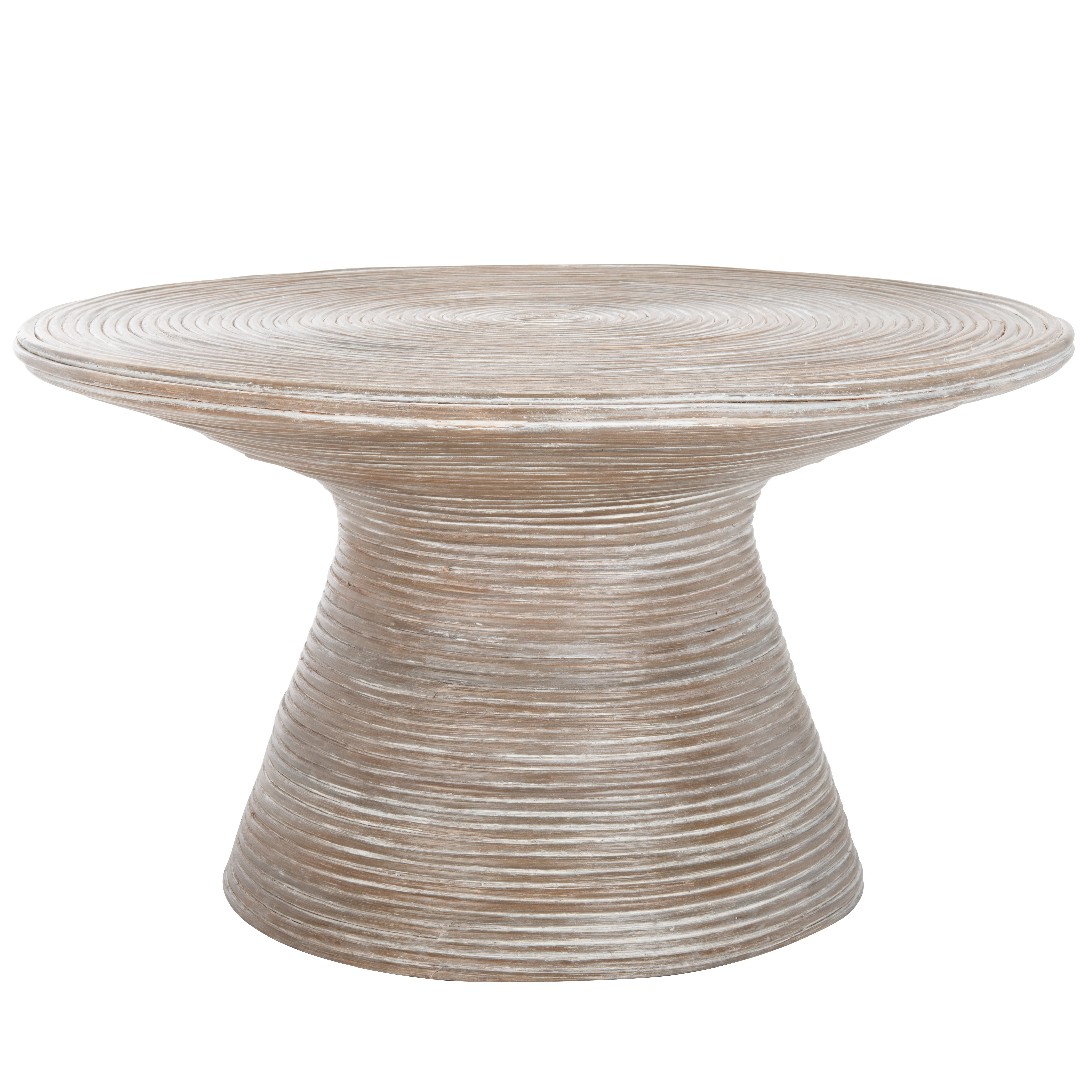 SAFAVIEH Cristina Round Metal Coffee Table, Grey White Wash