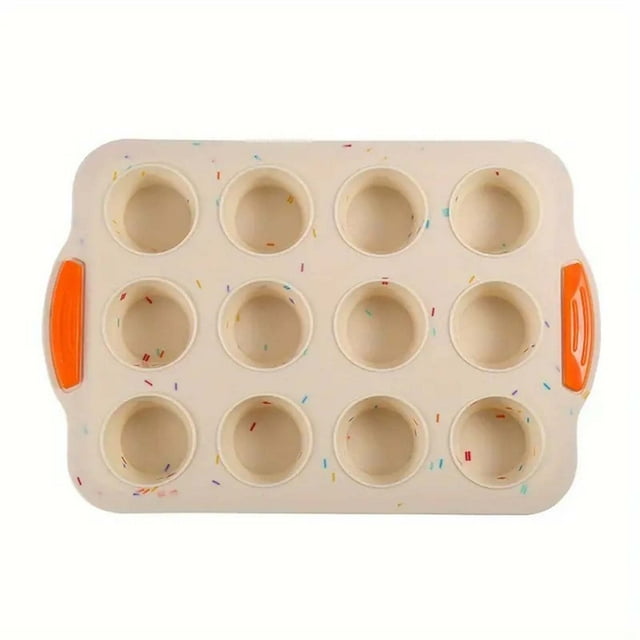 Fábrica nueva silicona 12-pieza silicona muffin molde hogar antiadherente taza muffin hornear molde hornear bandeja herramienta bandeja