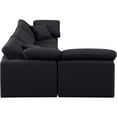 thumbnail image 4 of Meridian Furniture Indulge 129" Linen Fabric L-Shaped Modular Sectional in Black, 4 of 10