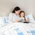 thumbnail image 5 of Castle Fairy Personalized Initial Letter U 3-Piece Full Size Comforter Sets for Children Women Men,Bow Tie Stripes Bedding Comforter Set,Monogrammed Alphabet Lightweight Bedding Sets, 5 of 8