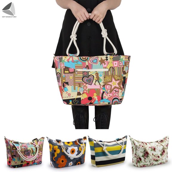 PULLIMORE Womens Beach Bags Totes Casual Large Handbag for Travel Camping Holiday