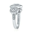 thumbnail image 3 of Bling Jewelry Womens Art Deco Vintage Style Three Stone Halo CZ Engagement Ring, 3 of 6