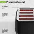 thumbnail image 4 of LONGDEEM 4 Slice Toaster Stainless Steel - 6 Browning Levels, Wide Slots, Dual Controls - Black, 4 of 8