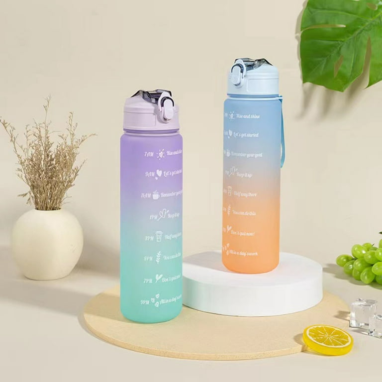 900ml Portable Water Bottle Motivational Sports Water Bottle With