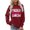 Wine, variant on Bibifish Sweatshirts For Women Cancer Letter Print Fall Soft Crewneck Sweatshirts Casual Long Sleeve Pullover Tops