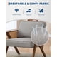thumbnail image 5 of Yeshouse Sillón tapizado de estilo moderno de mediados de siglo con patas de madera firme y tela de lino para sala de estar, dormitorio y oficina, 5 of 7