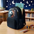 thumbnail image 3 of Xoenoiee 3D Soccer Fire Print Backpack Daypack for Boys, Large Capacity 17 Inch School Bag Lightweight Portable Knapsack Shoulder Bookbag Rucksack Satchel for Student, 3 of 7
